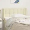 Image de vidaXL Tête de lit avec oreilles Crème 103x16x78/88 cm Similicuir