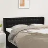 Image de vidaXL Tête de lit avec oreilles Noir 147x16x78/88 cm Similicuir