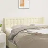Image de vidaXL Tête de lit avec oreilles Crème 147x16x78/88 cm Similicuir