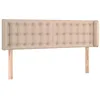 Image de vidaXL Tête de lit avec oreilles Cappuccino 147x16x78/88 cm Similicuir
