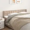 Image de vidaXL Tête de lit avec oreilles Cappuccino 163x16x78/88 cm Similicuir
