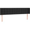 Image de vidaXL Tête de lit avec oreilles Noir 183x16x78/88 cm Similicuir