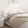 Image de vidaXL Tête de lit avec oreilles Blanc 183x16x78/88 cm Similicuir