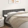 Image de vidaXL Tête de lit avec oreilles Gris 203x16x78/88 cm Similicuir