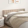Image de vidaXL Tête de lit avec oreilles Cappuccino 203x16x78/88 cm Similicuir