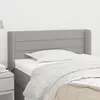 Image de vidaXL Tête de lit avec oreilles Gris clair 83x16x78/88 cm Tissu