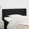 Image de vidaXL Tête de lit avec oreilles Noir 83x16x78/88 cm Tissu
