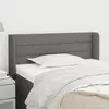 Image de vidaXL Tête de lit avec oreilles Gris foncé 103x16x78/88 cm Tissu