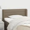 Image de vidaXL Tête de lit avec oreilles Taupe 103x16x78/88 cm Tissu
