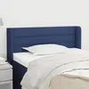 Image de vidaXL Tête de lit avec oreilles Bleu 103x16x78/88 cm Tissu