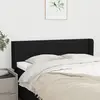 Image de vidaXL Tête de lit avec oreilles Noir 147x16x78/88 cm Tissu