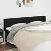 Image de vidaXL Tête de lit avec oreilles Noir 163x16x78/88 cm Tissu