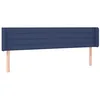 Image de vidaXL Tête de lit avec oreilles Bleu 183x16x78/88 cm Tissu