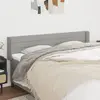 Image de vidaXL Tête de lit avec oreilles Gris clair 203x16x78/88 cm Tissu