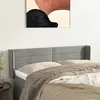 Image de vidaXL Tête de lit avec oreilles Gris clair 147x16x78/88 cm Velours