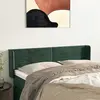 Image de vidaXL Tête de lit avec oreilles Vert foncé 147x16x78/88 cm Velours