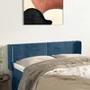 Image de vidaXL Tête de lit avec oreilles Bleu foncé 147x16x78/88 cm Velours
