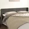 Image de vidaXL Tête de lit avec oreilles Gris foncé 163x16x78/88 cm Velours