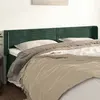 Image de vidaXL Tête de lit avec oreilles Vert foncé 183x16x78/88 cm Velours