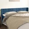 Image de vidaXL Tête de lit avec oreilles Bleu foncé 183x16x78/88 cm Velours