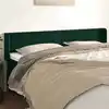 Image de vidaXL Tête de lit avec oreilles Vert foncé 203x16x78/88 cm Velours