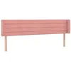Image de vidaXL Tête de lit avec oreilles Rose 203x16x78/88 cm Velours