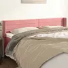 Image de vidaXL Tête de lit avec oreilles Rose 203x16x78/88 cm Velours