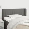 Image de vidaXL Tête de lit avec oreilles Gris foncé 83x16x78/88 cm Tissu