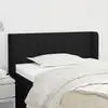 Image de vidaXL Tête de lit avec oreilles Noir 93x16x78/88 cm Tissu