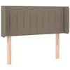 Image de vidaXL Tête de lit avec oreilles Taupe 93x16x78/88 cm Tissu