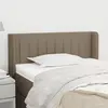 Image de vidaXL Tête de lit avec oreilles Taupe 93x16x78/88 cm Tissu
