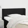 Image de vidaXL Tête de lit avec oreilles Noir 103x16x78/88 cm Tissu