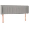 Image de vidaXL Tête de lit avec oreilles Gris clair 147x16x78/88 cm Tissu