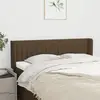 Image de vidaXL Tête de lit avec oreilles Marron Foncé 147x16x78/88 cm Tissu