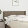 Image de vidaXL Tête de lit avec oreilles Taupe 147x16x78/88 cm Tissu
