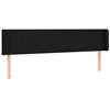 Image de vidaXL Tête de lit avec oreilles Noir 163x16x78/88 cm Tissu