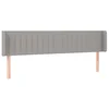 Image de vidaXL Hoofdbord met randen 183x16x78/88 cm stof lichtgrijs
