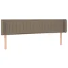 Image de vidaXL Hoofdbord met randen 183x16x78/88 cm stof taupe