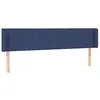 Image de vidaXL Tête de lit avec oreilles Bleu 203x16x78/88 cm Tissu