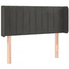 Image de vidaXL Tête de lit avec oreilles Gris foncé 83x16x78/88 cm Velours