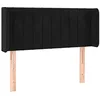 Image de vidaXL Tête de lit avec oreilles Noir 93x16x78/88 cm Velours