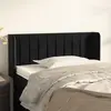 Image de vidaXL Tête de lit avec oreilles Noir 93x16x78/88 cm Velours