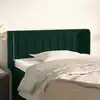 Image de vidaXL Tête de lit avec oreilles Vert foncé 93x16x78/88 cm Velours