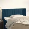 Image de vidaXL Tête de lit avec oreilles Bleu foncé 93x16x78/88 cm Velours