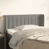Image de vidaXL Tête de lit avec oreilles Gris clair 103x16x78/88 cm Velours