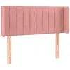 Image de vidaXL Tête de lit avec oreilles Rose 103x16x78/88 cm Velours