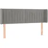 Image de vidaXL Tête de lit avec oreilles Gris clair 147x16x78/88 cm Velours
