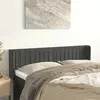 Image de vidaXL Tête de lit avec oreilles Gris foncé 147x16x78/88 cm Velours