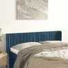 Image de vidaXL Tête de lit avec oreilles Bleu foncé 147x16x78/88 cm Velours