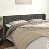 Image de vidaXL Tête de lit avec oreilles Gris foncé 163x16x78/88 cm Velours
